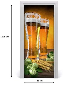 Fototapeta na dvere samolepiace dva poháre piva 85x205 cm