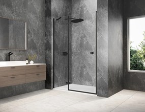 Polysan Polysan, GLOBE BLACK štvorcová sprchová zástena 800x800mm, rohový vstup, číre sklo, GB5880B