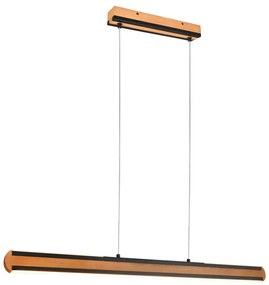 LED závesné svietidlo v čierno-prírodnej farbe Deacon – Trio