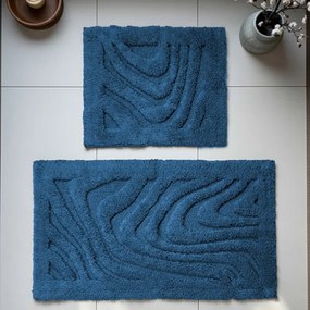 Sada kúpeľňových koberčekov BOSTON 11 tmavomodrá