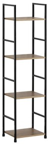 Regál GD-214 OAK Leik, 4 police, 29,2 x 23,5 x 112,5 cm