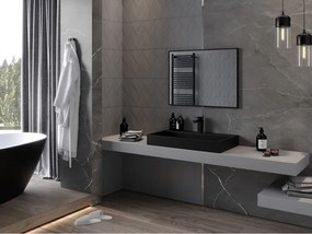 Mexen Loft obdĺžnikové kúpeľňové zrkadlo 80 x 60 cm, čierny rám - 9852-080-060-000-70