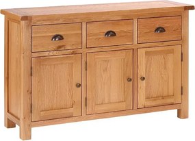 Komoda s 3 zásuvkami a dvierkami 130x40x85 cm