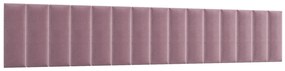 Set 15 čalúnených panelov Quadra 300x60 cm (ružová). Akcia -11%. Vlastná spoľahlivá doprava až k Vám domov. 1052003