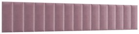 Set 15 čalúnených panelov Quadra 300x60 cm (ružová). Akcia -23%. Vlastná spoľahlivá doprava až k Vám domov. 1052003