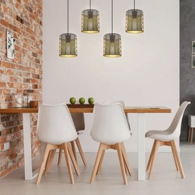 Globo 15450-4H - Luster na lanku ABINY 4xE27/60W/230V zlatá/čierna