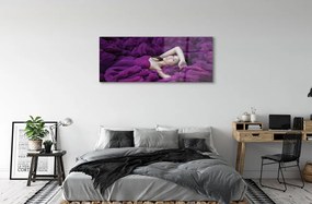 Obraz plexi Žena purple 120x60 cm