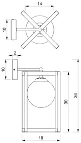 Nástenná lampa DIEGO 1xE14/40W/230V čierna