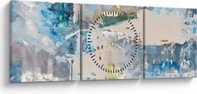 Obraz - Abstrakcia (s hodinami) (90x30 cm)