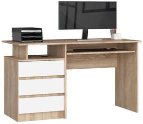 PC stolík Bronte (dub sonoma + biela). Akcia -13%. Vlastná spoľahlivá doprava až k Vám domov. 1128520