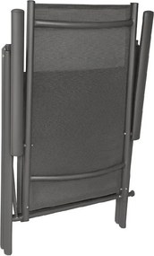 TRENDIE Záhradné stoličky s polohovateľným operadlom sada 2ks sivé