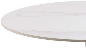 Jídelní kulatý stůl Malta 90 cm keramika/bílý mramor