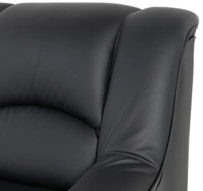 Kožená sedacia súprava DUBAJ LUX 3+1+1, čierna (k-70)