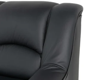 Kožená sedacia súprava DUBAJ LUX 3+1+1, čierna (k-70)