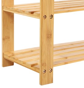 SongmicsHome Bambusová lavica s priestorom na topánky SANDY, 70x28x45cm, prírodné drevo