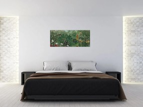 Obraz - Henri Rousseau, Tropical Forest with Monkeys, reprodukcia (120x50 cm)
