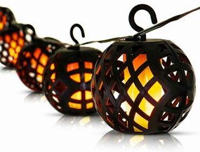 Bezdoteku LEDSolar FireFly solárne reťaz s 8 guľami, IPRO, 1W, teplá farba