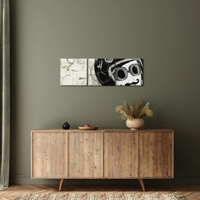 Obraz - Pretekár (s hodinami) (90x30 cm)