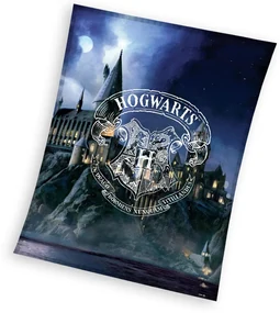 DETSKÁ FLEECOVÁ DEKA HARRY POTTER 130X170 CM VZOROVANÁ