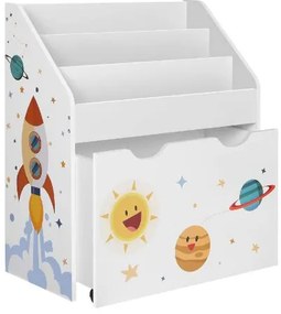 Regál na hračky 70x62,5x29,5cm Vesmír