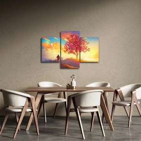 Obraz stromu na kopci (90x60 cm)