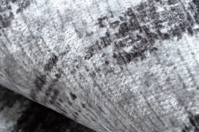 Koberec MIRO 51231.806 línie, sivý / čierny kruh