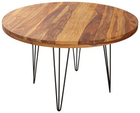 Dizajnový okrúhly jedálenský stôl Elegant 120 cm Sheesham