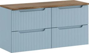 Comad Kúpeľňová skrinka pod umývadlo na dosku set Nova Denim 120 denim/dub cassela