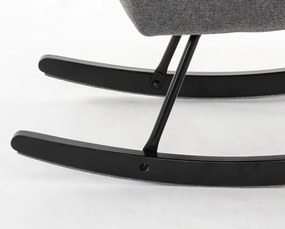 Hojdacie kreslo Galileo, stredne šedá tkanina