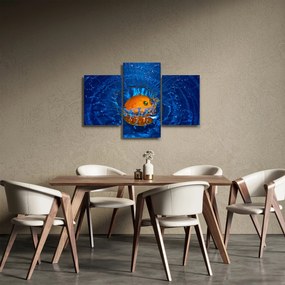 Obraz - pomaranč vo vode (90x60 cm)