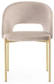 Jídelní židle Jazz béžová/zlatá