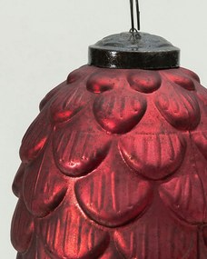 Sklenená ozdoba Pine Red 8x8x15 cm