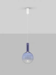 LED stmievateľný modro-zlatáý dizajnový luster Nostos
