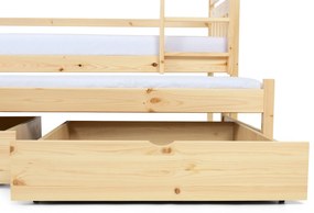 Wilsondo Poschodová posteľ s prístelkou Petra 5 - prírodná Rozmer: 180x80