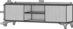 TV stolek Entsian 150 cm dub Artisan