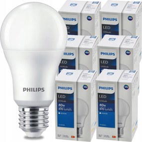 SADA 6 KS LED žiaroviek PHILIPS E27 4,9W 470 lm Neutrálna farba 4000K