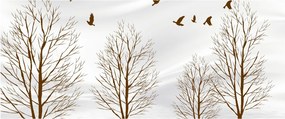 Obraz - Jelene pred riekou (120x50 cm)