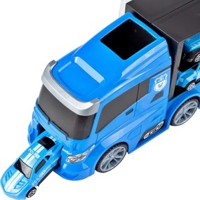 Nákladné policajné auto s vozidlami