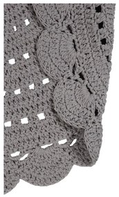 Sivý ručne háčkovaný bavlnený koberec Nattiot Alma, ⌀ 120cm