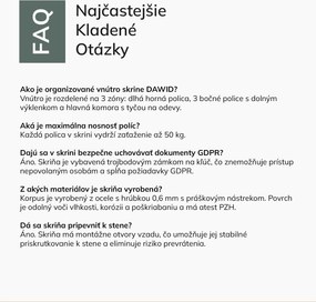 Uzamykateľná hospodárska skriňa antracitovo-biela DAWID 900 x 1850 x 450 mm