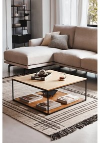 Konferenčný stolík s doskou v dubovom dekore 80x80 cm Yona - Kave Home