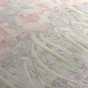 Obraz - Freska ľalií (s hodinami) (90x30 cm)