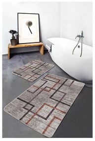 Sivé zamatové kúpeľňové predložky v súprave 2 ks 60x100 cm – Mila Home