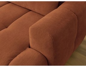 Rozkladacia/s úložným priestorom rohová pohovka v tehlovej farbe (ľavý roh/s leňoškou) Fuji – Bobochic Paris