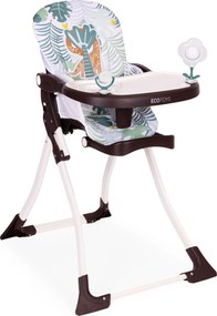 ECOTOYS Detská jedálenská stolička pre deti 6–36 mesiacov, 3-bodové pásy, podnožka