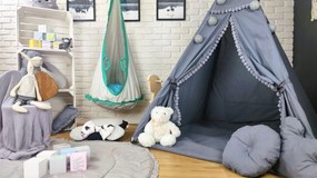 Závesný vak LILI - mätový / sivý