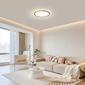 Brilagi - LED kúpeľňové svietidlo ULTRA SLIM LED/12W/230V pr. 22,5 cm zlaté IP54
