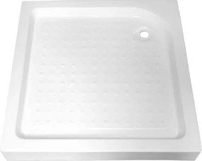 BPS-koupelny Štvorcový sprchový kút HYD-SK93B 90x90 chróm/transparent + vanička HYD-SSV-SXL02B biela