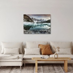 Obraz - jazero v zime (70x50 cm)