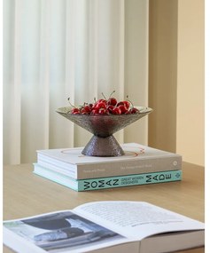 Zeleno-hnedá sklenená misa na ovocie ø 25 cm Bonbon – Hübsch